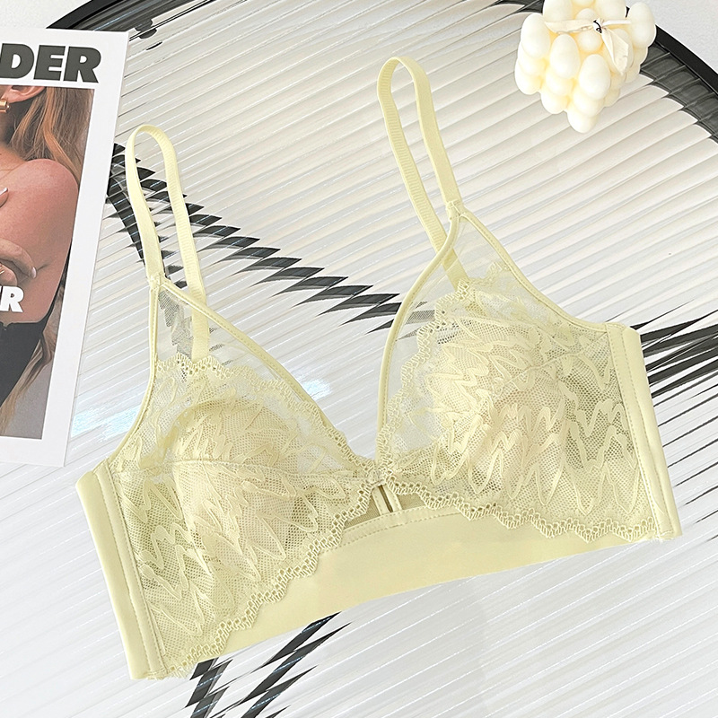 Sexy Lace Crop Top Deep V Back - T Shirt Bra Seamless recension och pris
