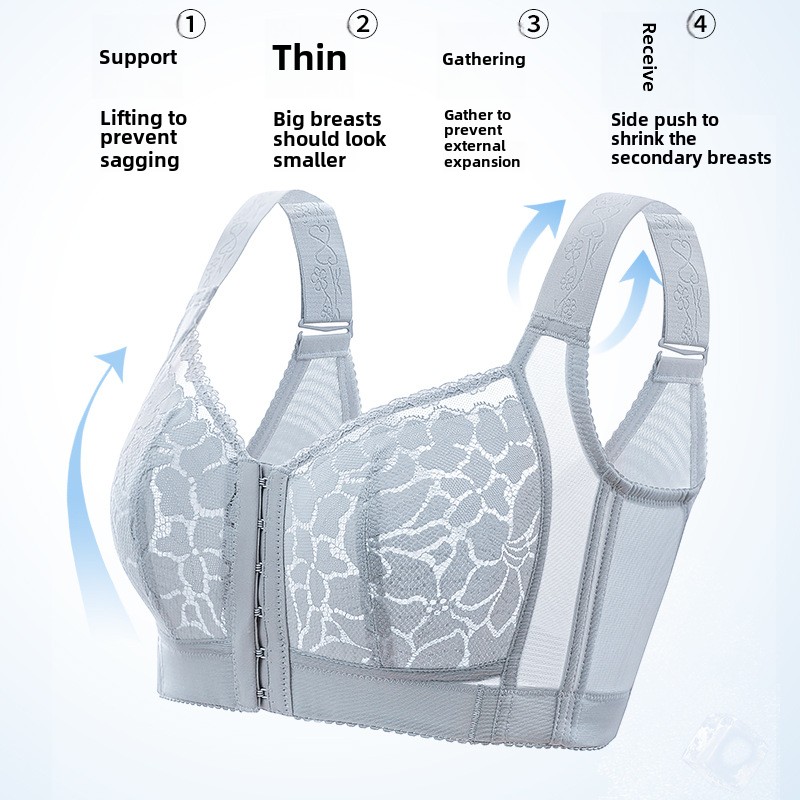 Women's Plus Size Lace Underwe - Plunge Bra Push Up recension och pris