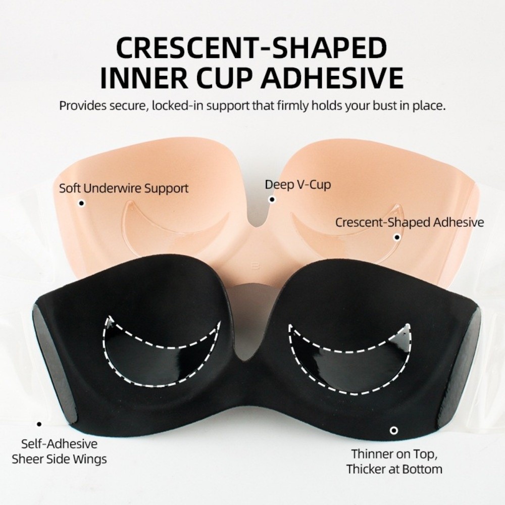 Breathable Seamless Invisible  - Backless Bra Sticky recension och pris